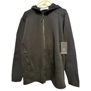 90 Degree by Reflex‎ Men's Fleece Lined Full Zip Hoodie Black Size Large NWT